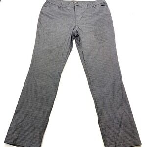 Lee Wrinkle Free Pants Women's 18 Long Gray Relaxed Fit Straight Leg Mid Rise
